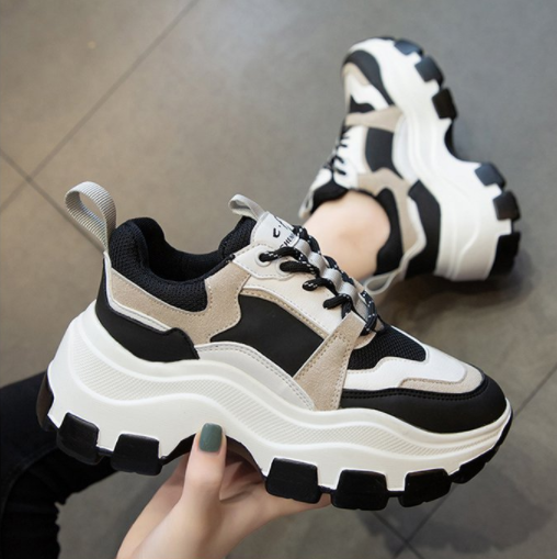 Elegant Mesh Platform Lace-Ups