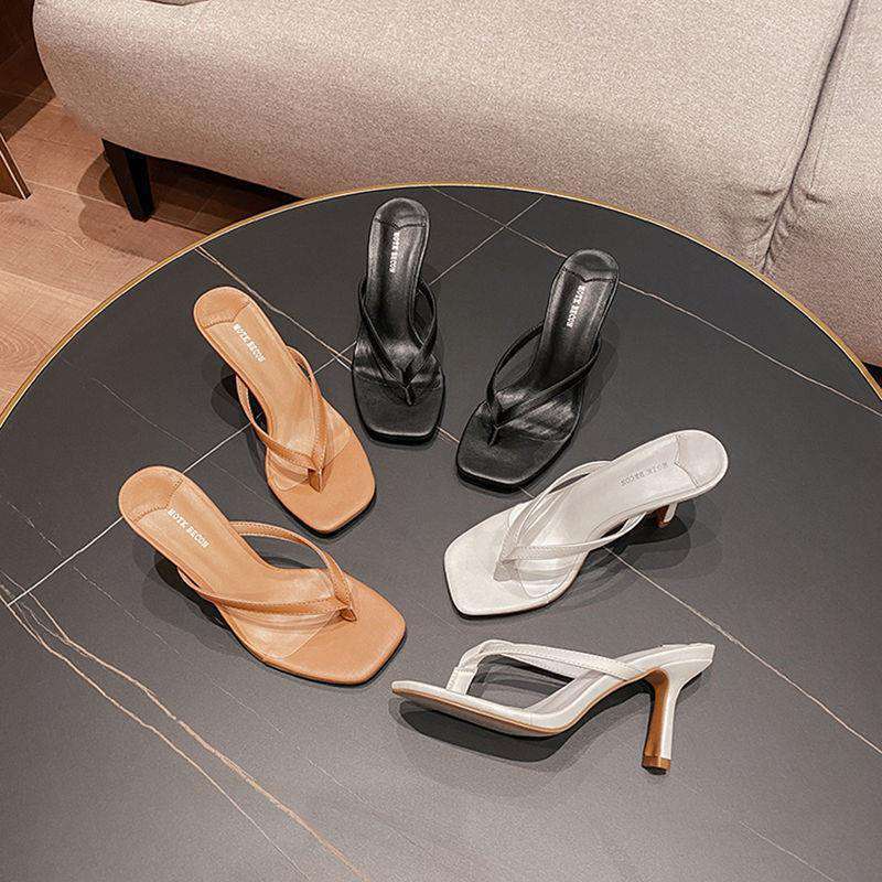 Elegant Square-Toe Heeled Sandals