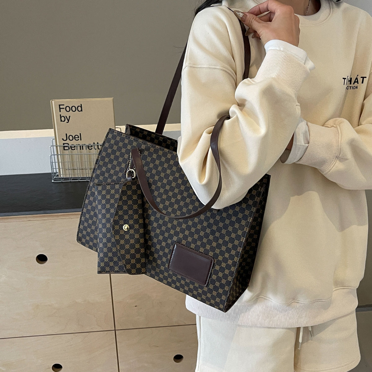 Chic Plaid Statement Tote
