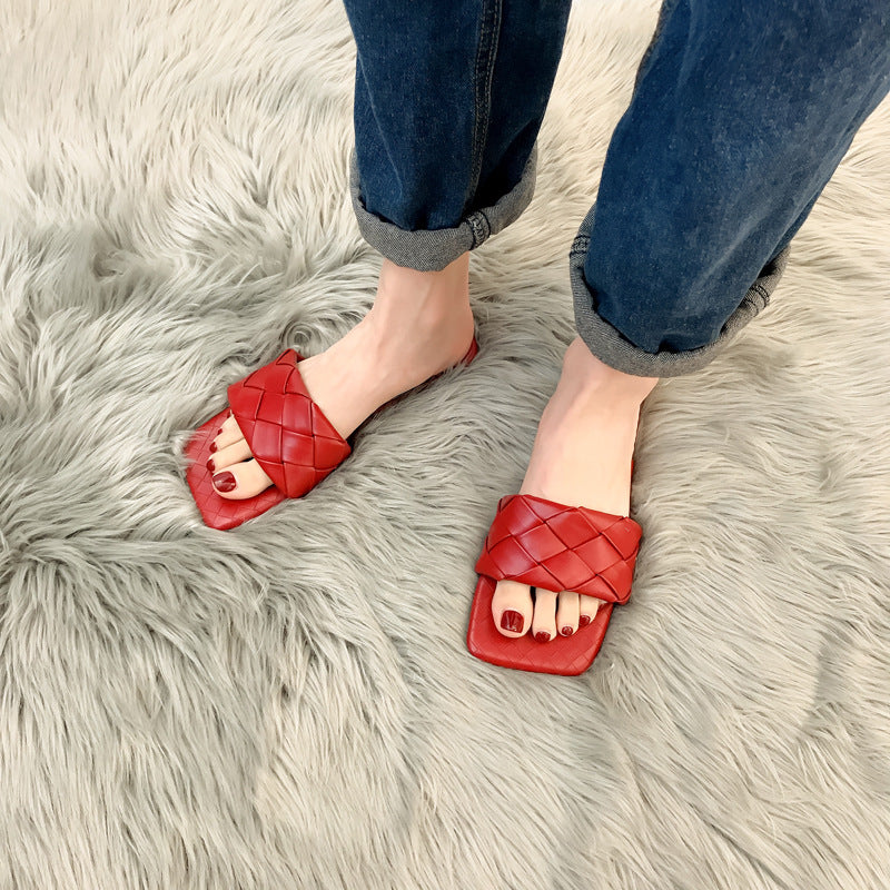 Elegant Korean Flat-Heel Sandals