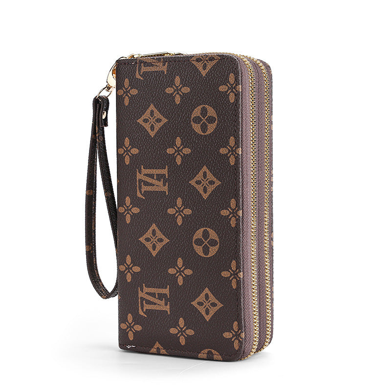 Fashionable Women's Long Wallet with Double Zipper (2023)