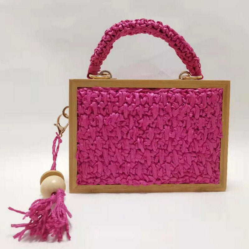 Elegant Straw Crossbody Bag