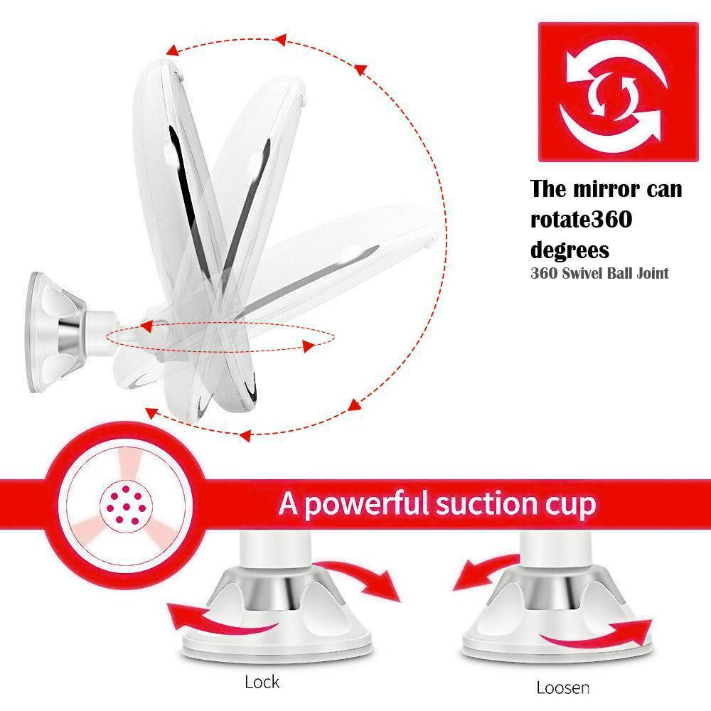 Luminous LED Vanity Mirror with 10X Zoom