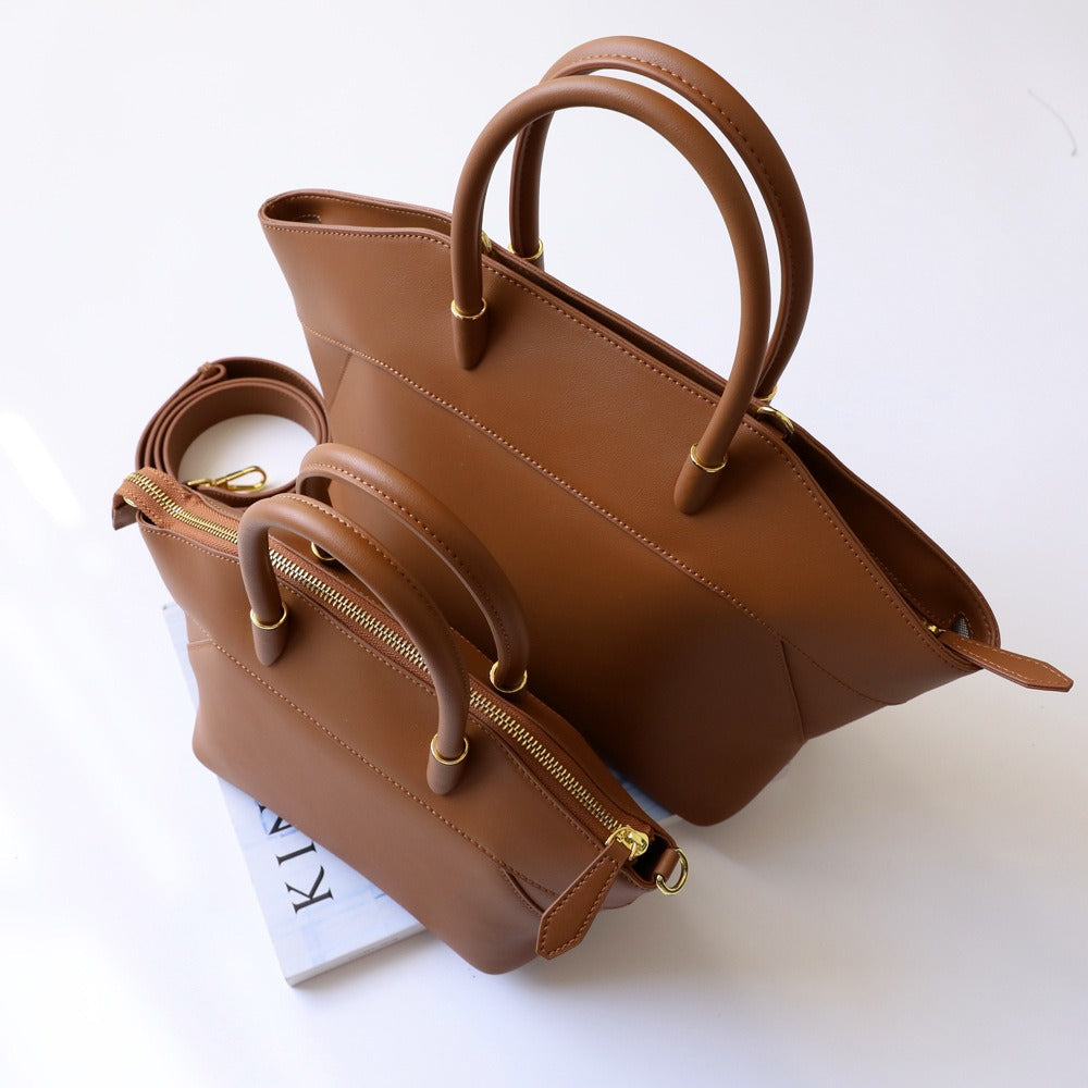 Portable Wings Style Cowhide Tote Bag