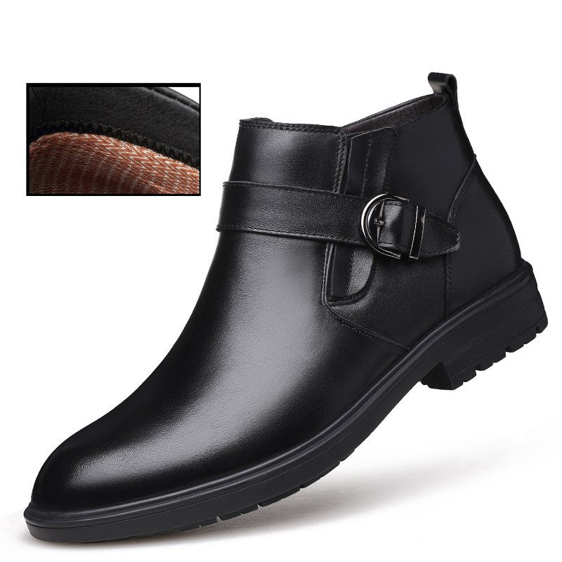 Elegant Cowhide Business Boots