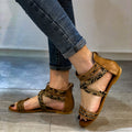 Elegant Flat Zipper Sandals