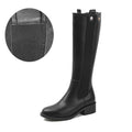 Women's Thick Heel Boots with Wide Cuff