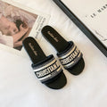 Fashionable Home Slippers with Printed Sole Design