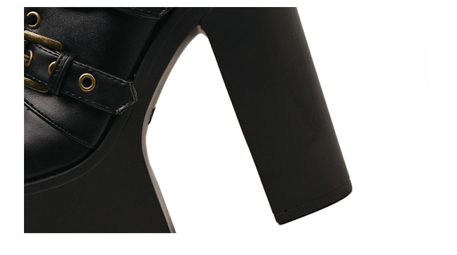 Elegant Studded High Heel Boots