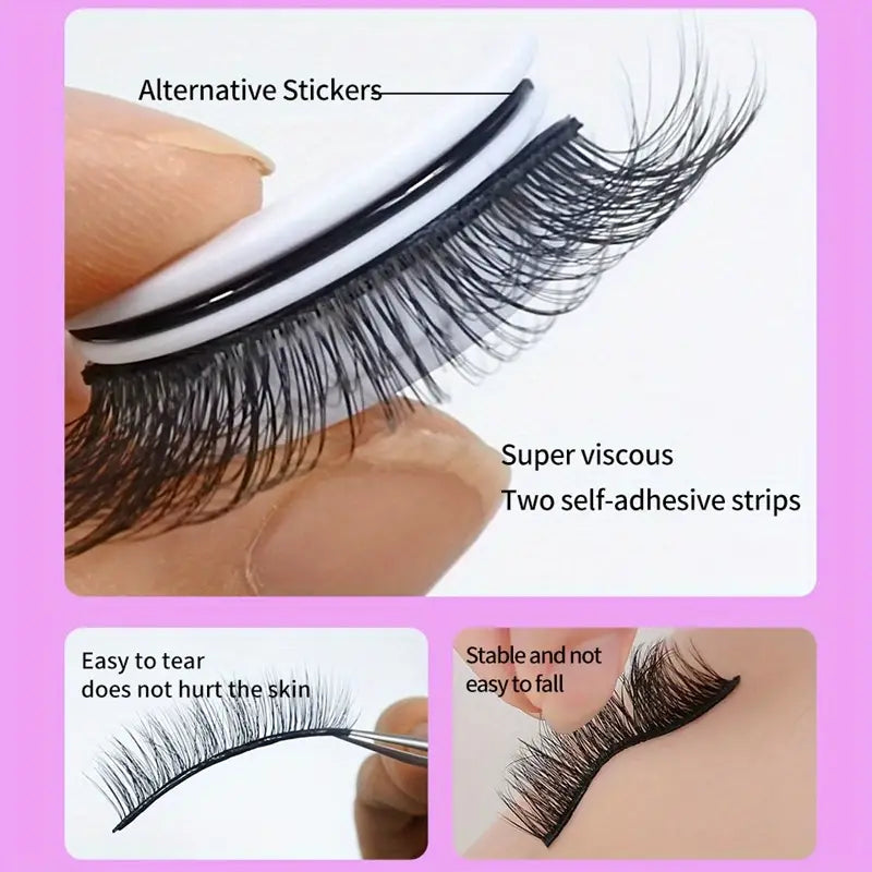 Self-Stick Waterproof False Eyelash Adhesive Strips (10pcs)