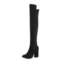 Elegant Over-the-Knee Velvet Boots