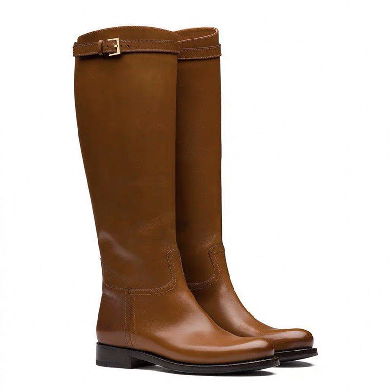 Embossed Vintage Flat Boots