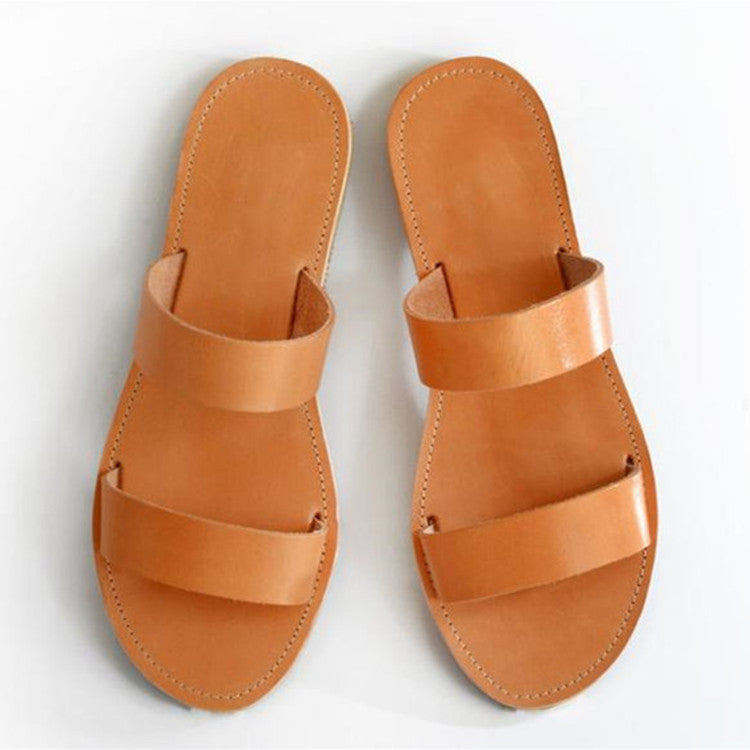 Elegant Comfort Open-Toe Flats