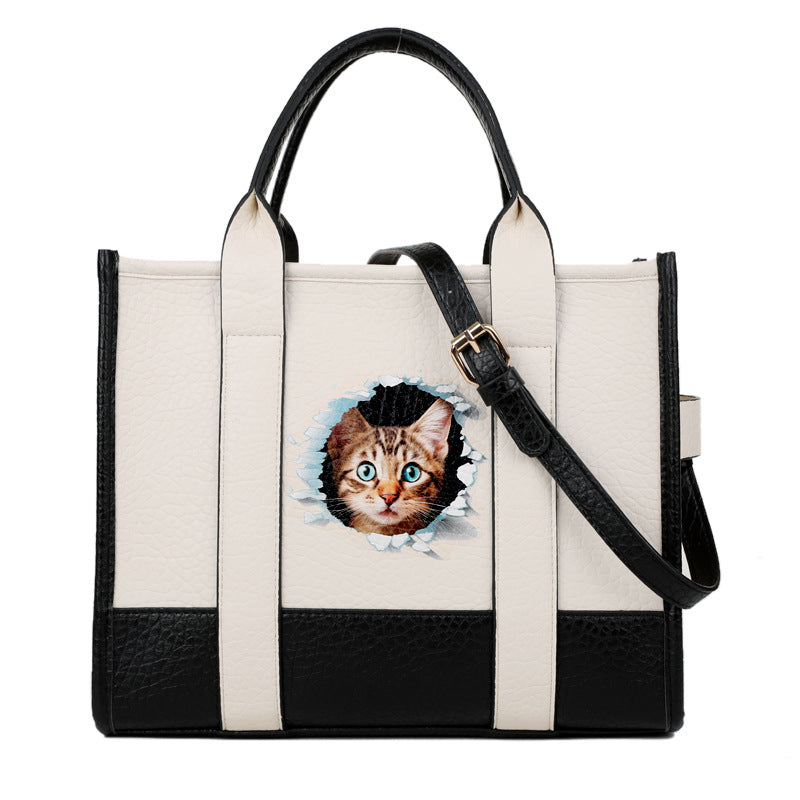 Elegant Cat Head Tote