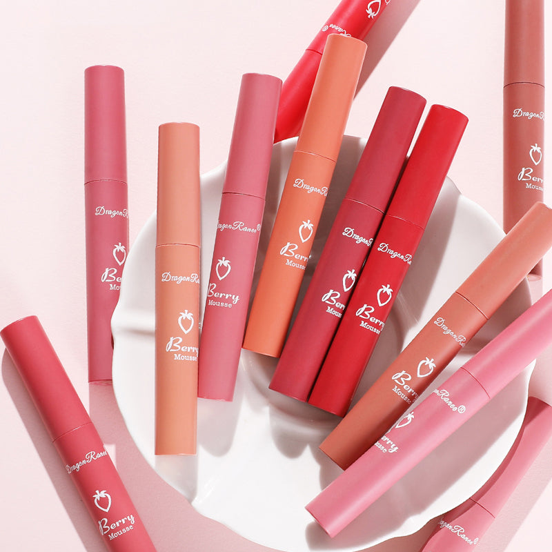 Elegant Strawberry Matte Lip Set