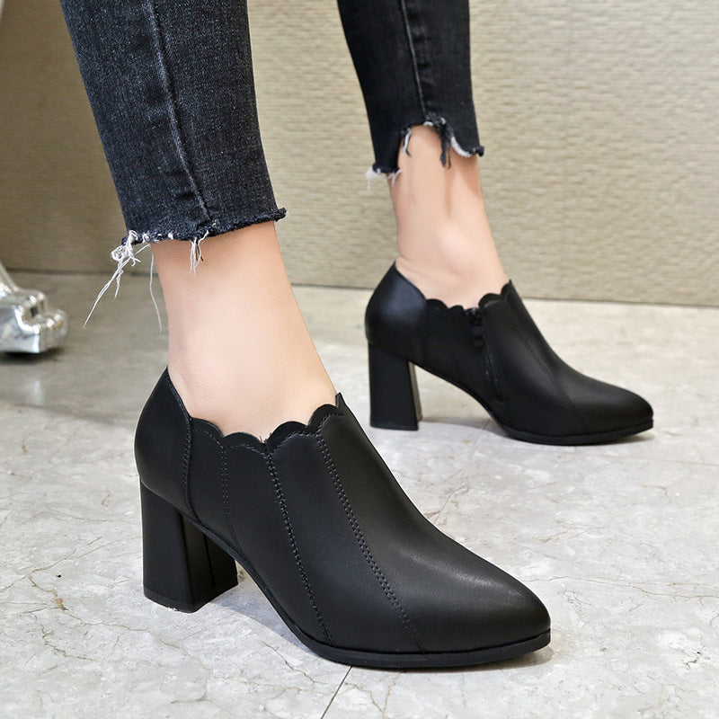 Elegant Pointed-Toe Heeled Booties