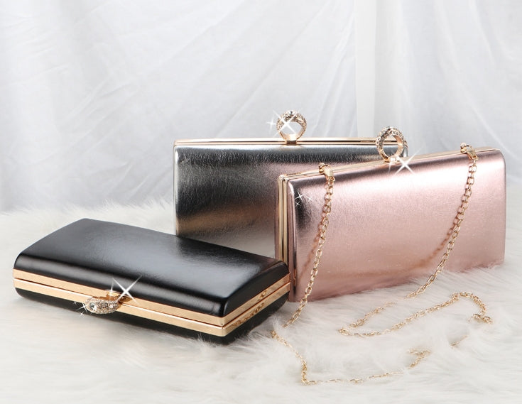 Designer Women's Waterproof Clutch Bag with Rhinestones