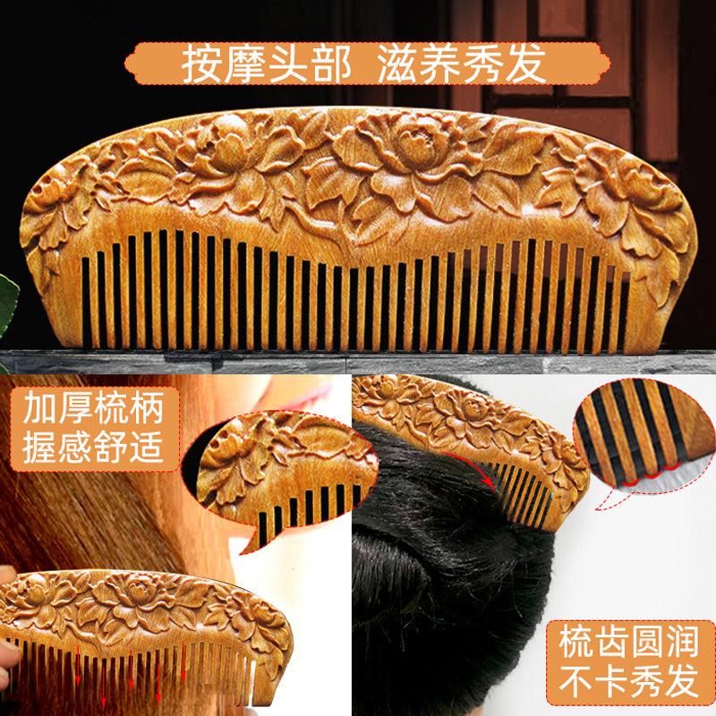 Elegant Vintage Sandalwood Combs