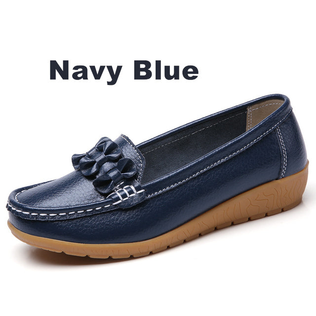 Elegant Leather Slip-Ons for Women