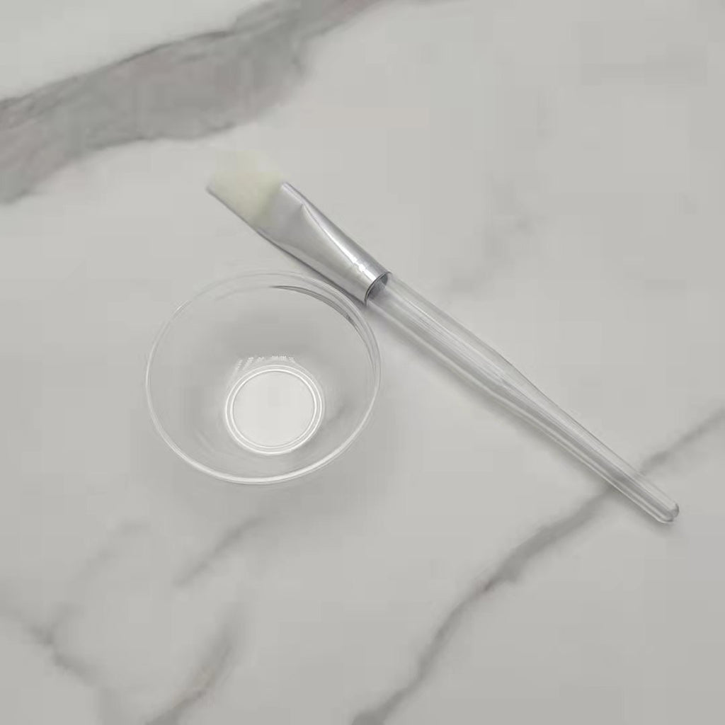 Clear Skincare Bowl and Brush Set