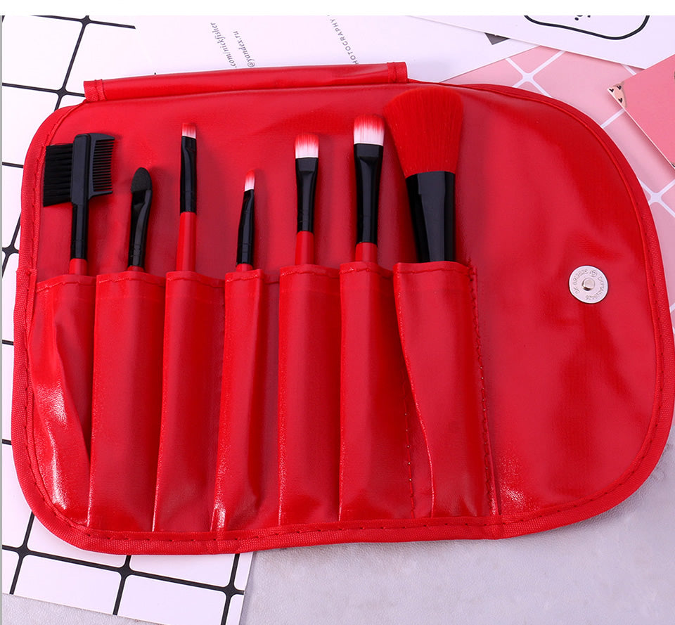 Elegant Seven-Piece Brush Collection