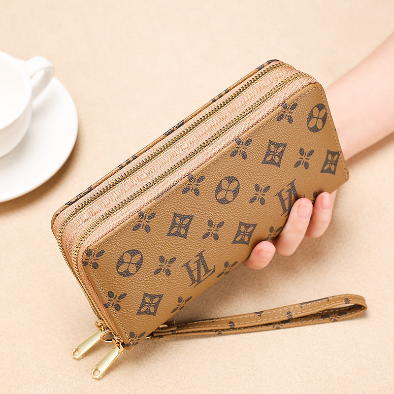 Fashionable Women's Long Wallet with Double Zipper (2023)