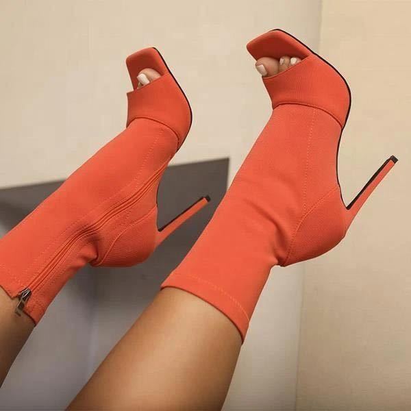 Elegant Stiletto Fish Mouth Boots