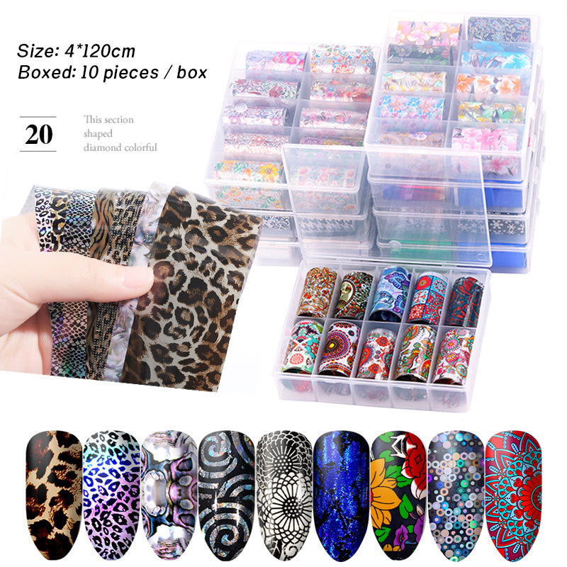 2020 New Nail Art Transfer Stickers - Starry Laser