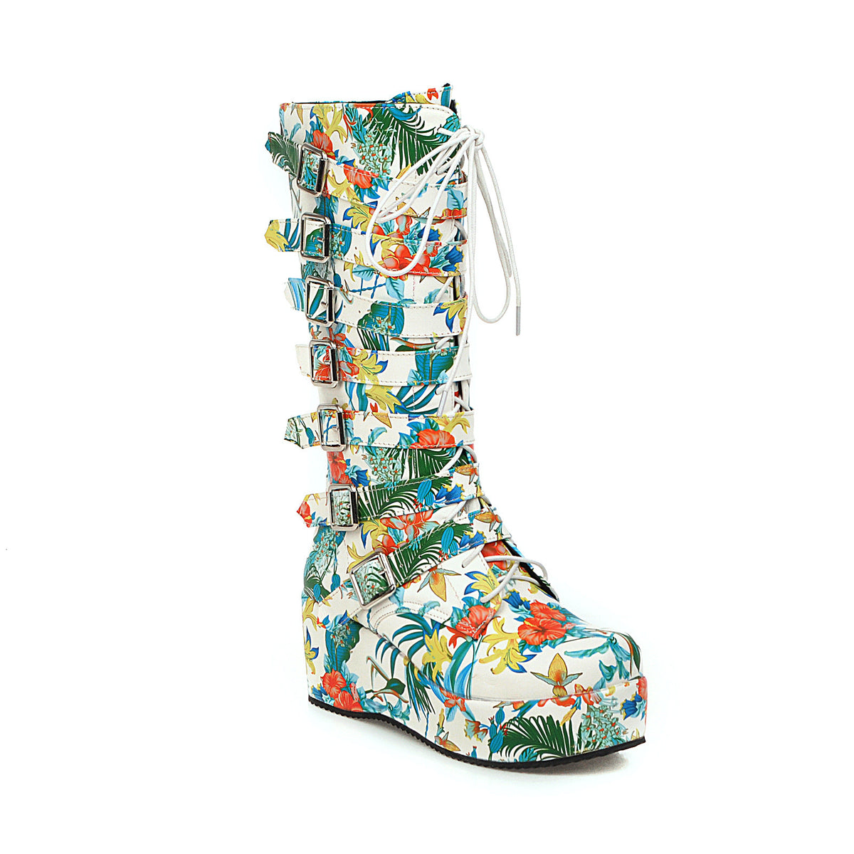 Elegant Mid-Calf Wedge Boots
