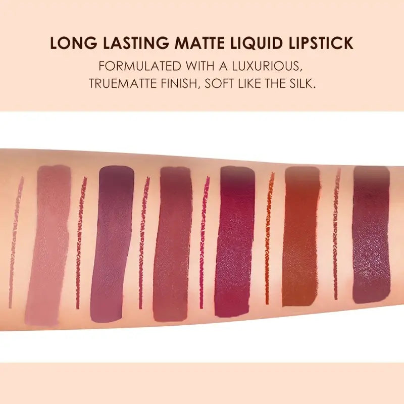 Elegant 6-Color Matte Lip Ensemble