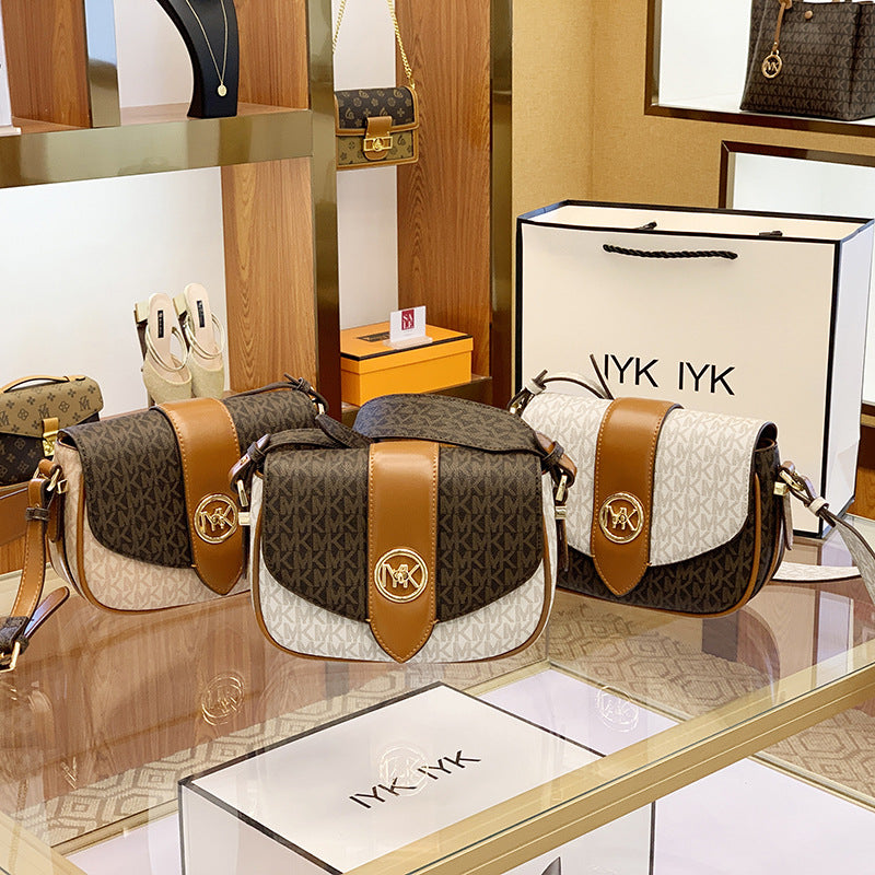 2023 New Women's Leather Saddle Bag from Hong Kong
