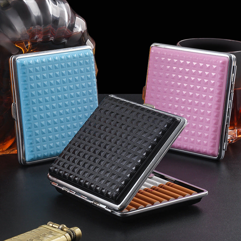 Elegant Grid Metal Cigarette Holder
