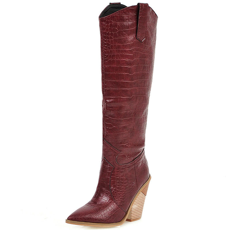 Elegant Slope Heel Boots