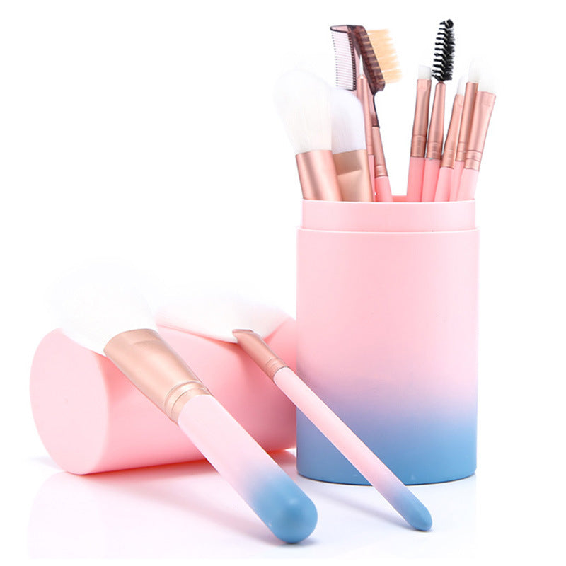 Elegant 12-Piece Cosmetic Brush Ensemble