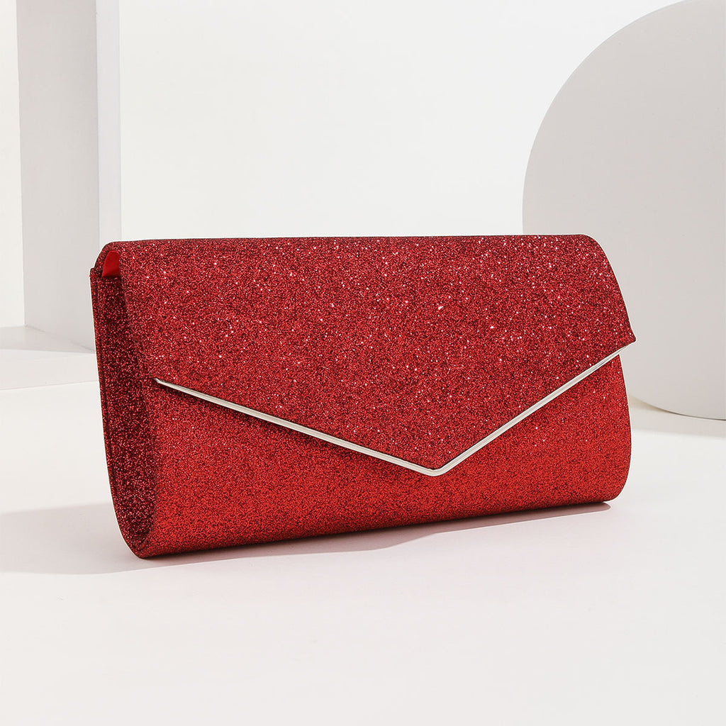 New Cross-Border Evening Clutch Bag with Metal Design