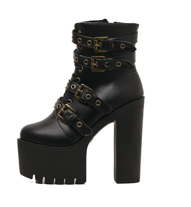 Elegant Studded High Heel Boots