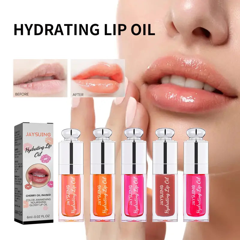 5-Color Lightweight Plumping Lip Oil & Gloss