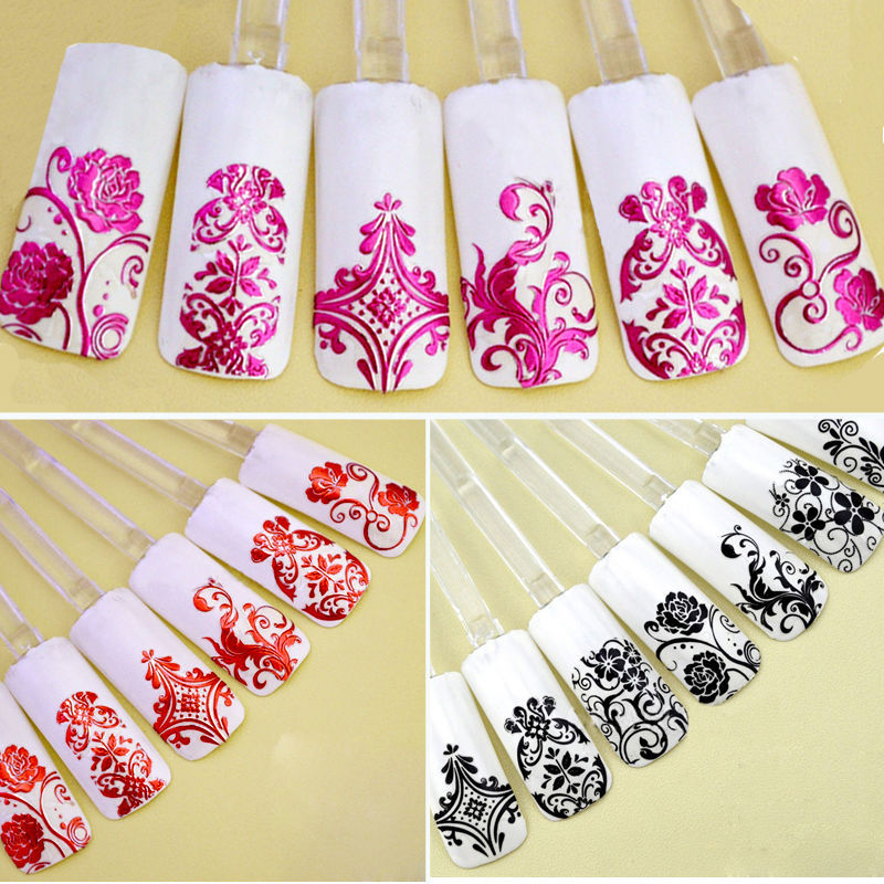 Elegant Metallic 3D Nail Stickers
