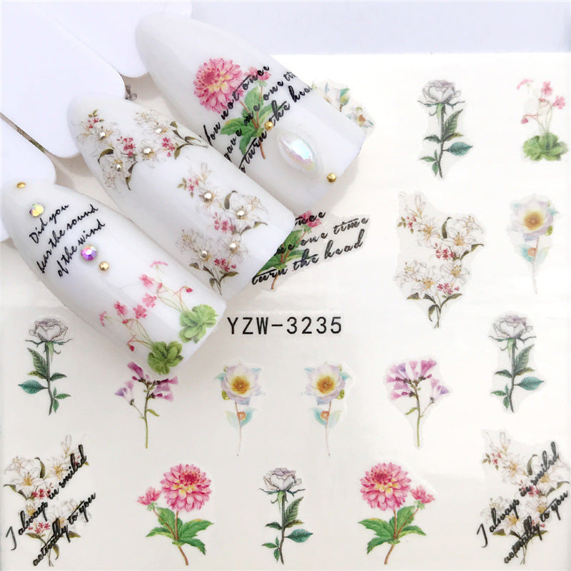 Nordic Minimalist Hot Air Balloon Nail Art Water Decals