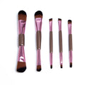 Rose Gold Elegance 5-Piece Makeup Brush Set