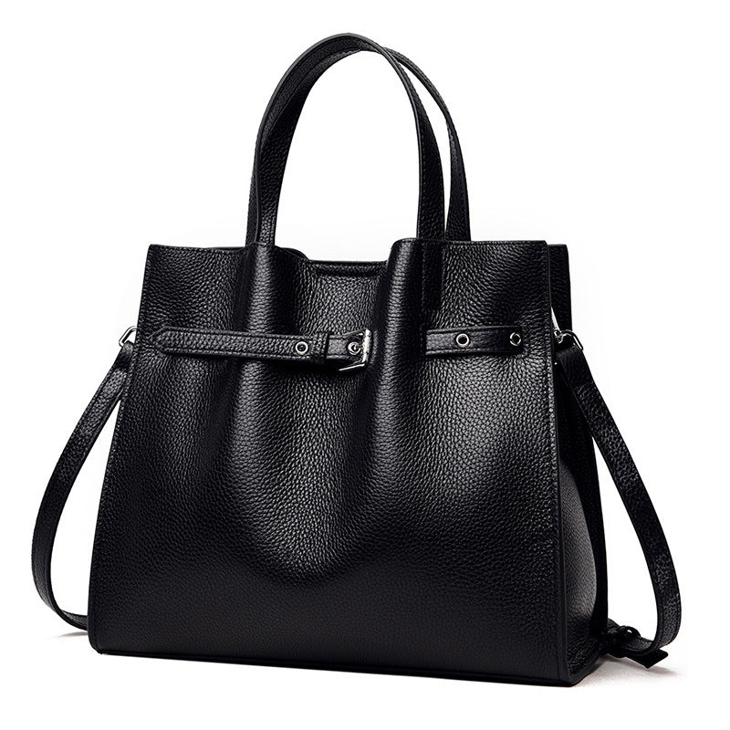Leather Women's Tote Bag - Fashionable Large Capacity
