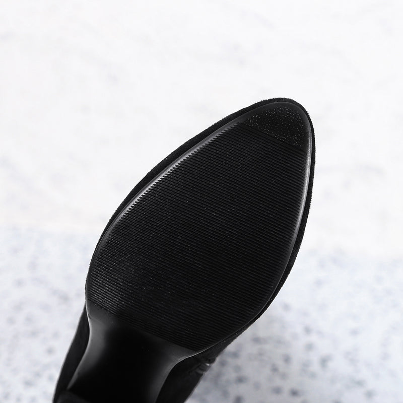 Elegant Over-the-Knee Velvet Boots