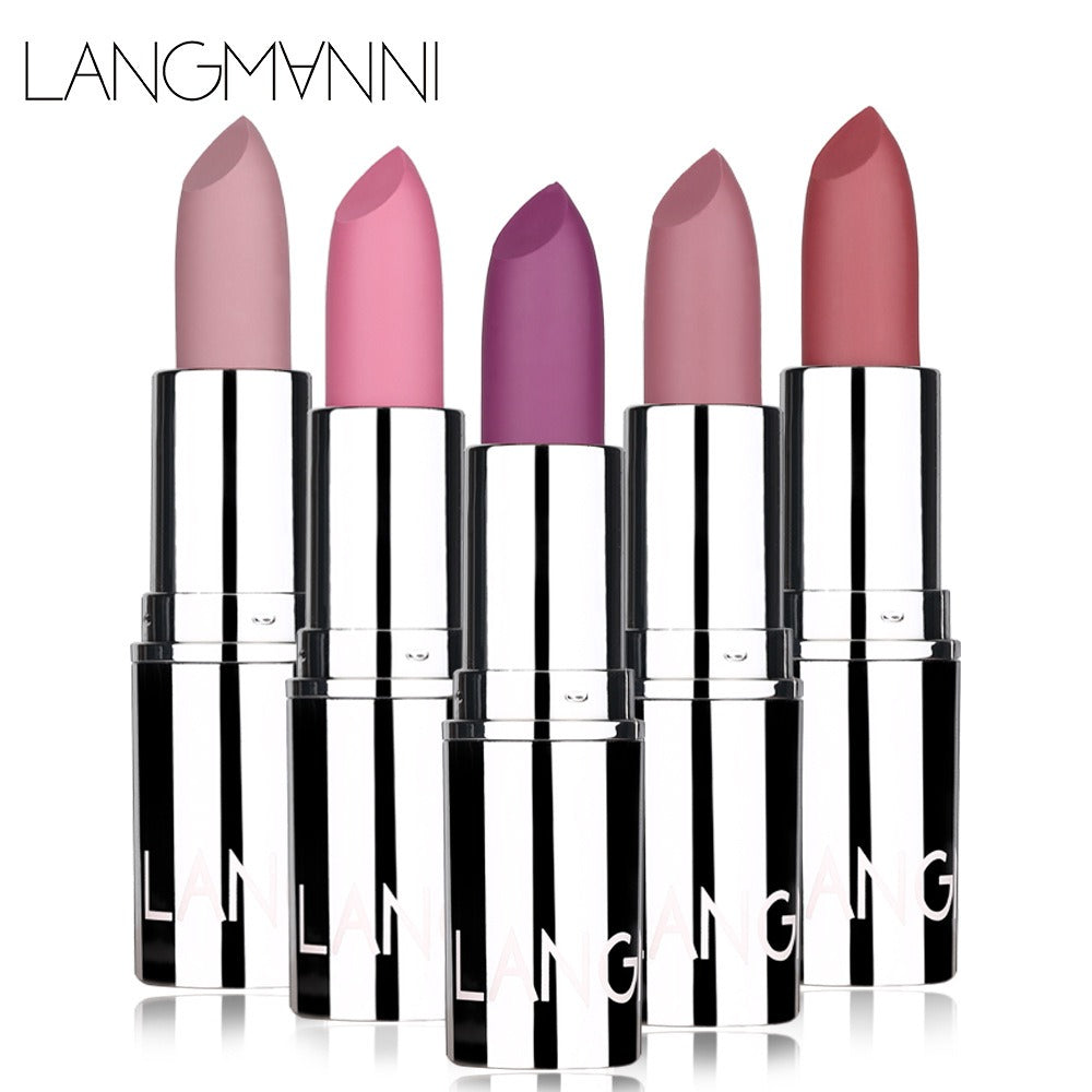 Elegant Silver Matte Lipstick Collection