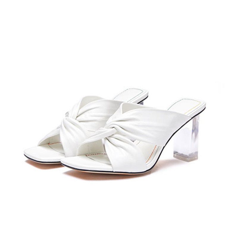 Chic Square-Toe Foldable Sandals