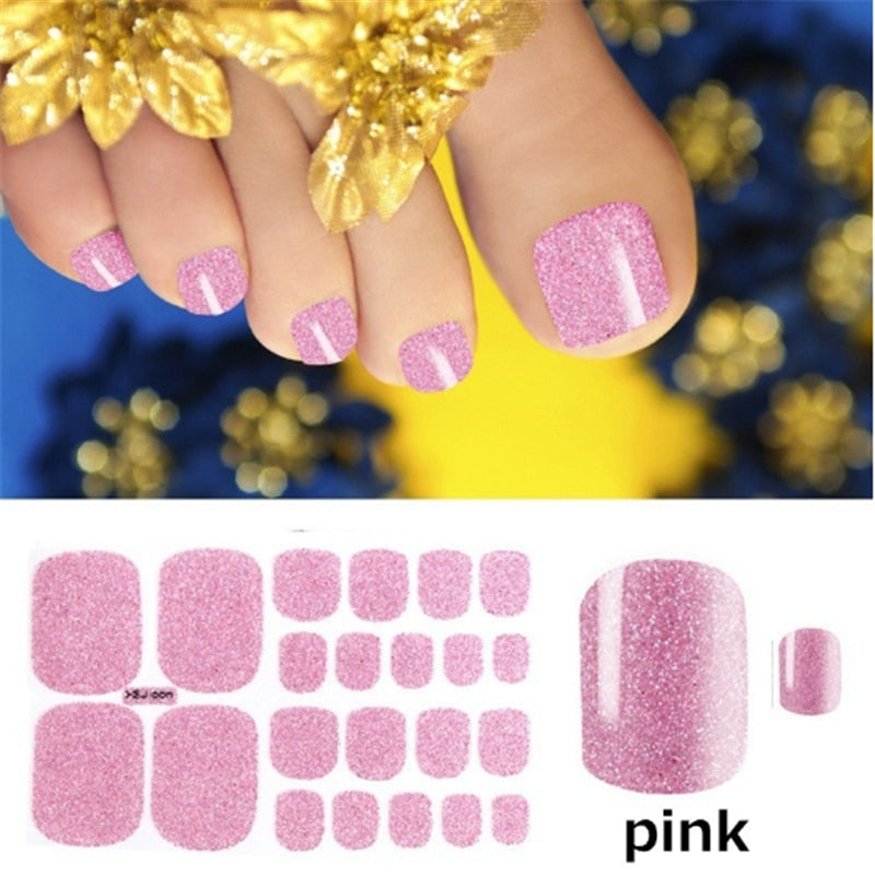Elegant Waterproof Toe Nail Stickers