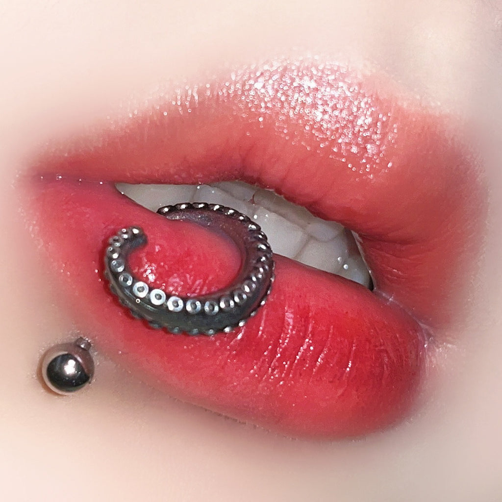 Titanium Squid Tentacle Lip Ring