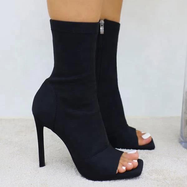 Elegant Stiletto Fish Mouth Boots