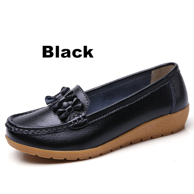 Elegant Leather Slip-Ons for Women