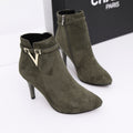 2018 Women's Pointed Toe High Heel Ankle Boots