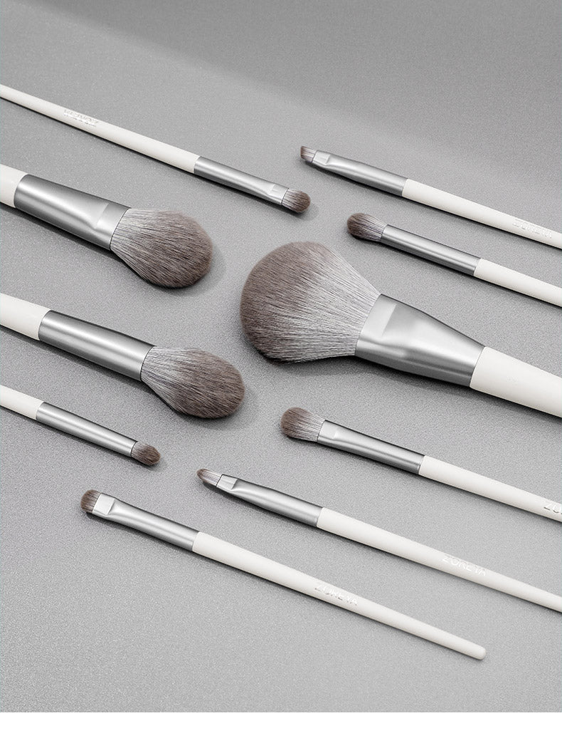 ZOREYA Elite 10-Bristle Makeup Brush Ensemble